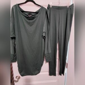 Fashion Nova Forest Green Matching Set